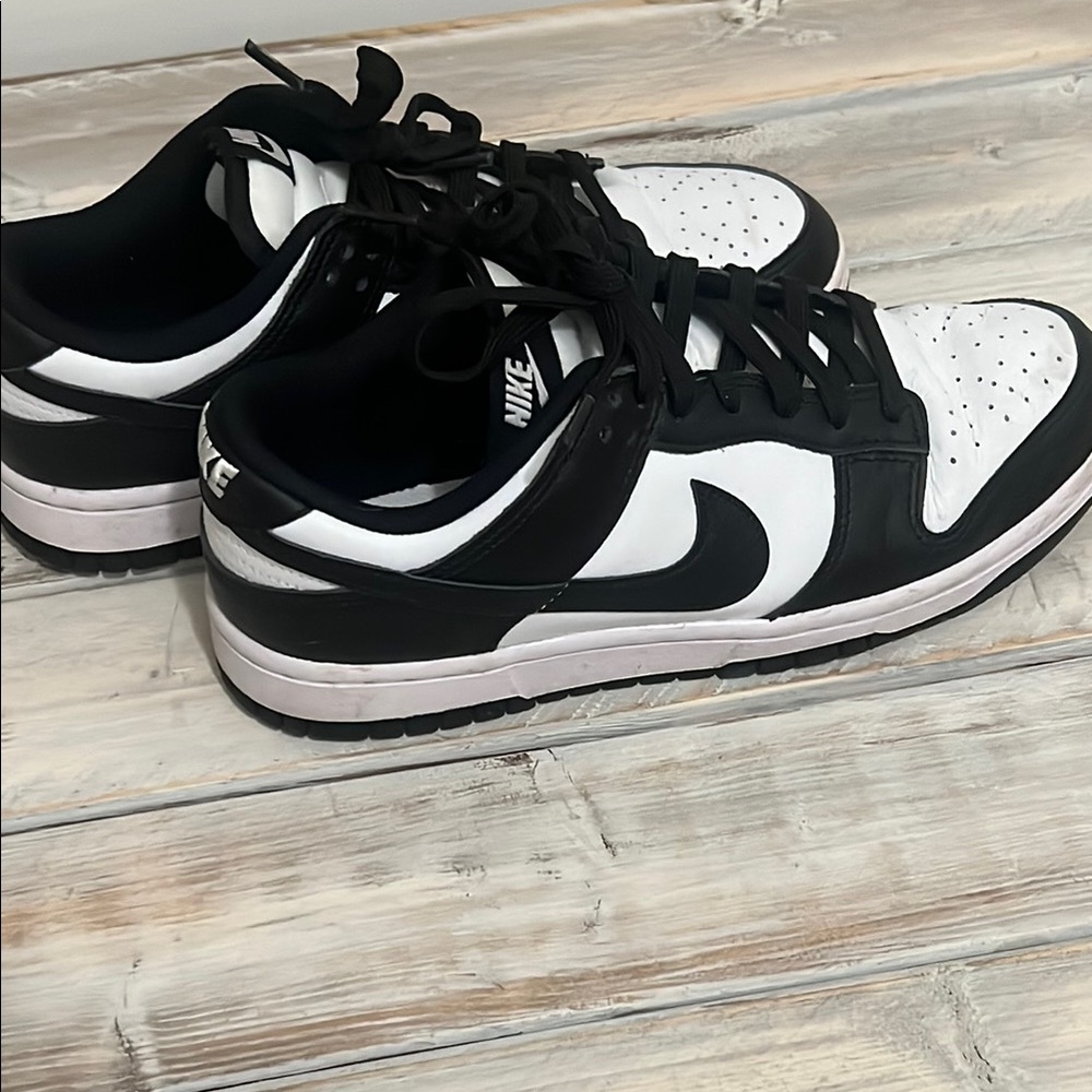Nike Black and White Dunk Low Sneakers
